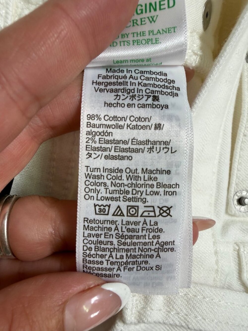 J.Crew Womens White Wide-Leg Crop Jeans Raw Hem 26 Tall Boho Neutral Preppy - Picture 4 of 14